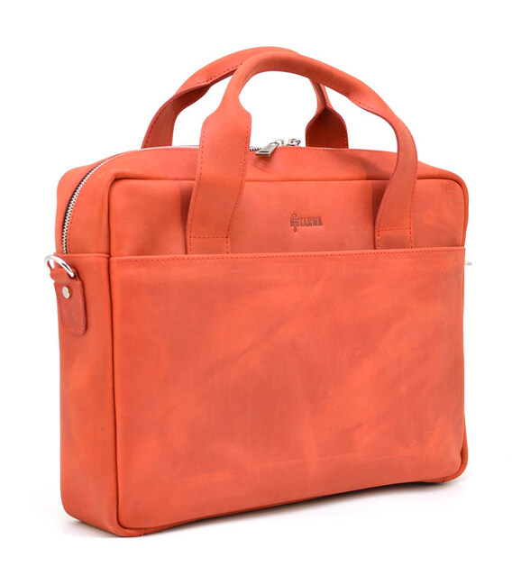 Червона шкіряна сумка для ноутбука та документів TARWA RR-1813-4lx фото, картинка, изображение