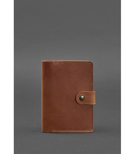 Шкіряна обкладинка для паспорта 3.0 світло-коричнева Crazy Horse картинка, зображення, фото