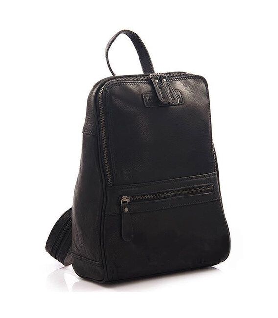 Шкіряний рюкзак чорного кольору HILL BURRY HB2399A фото, картинка, изображение