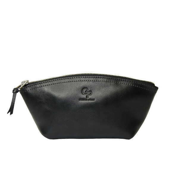 Косметичка Grande Pelle 805610 глянсова шкіра чорна фото, картинка, изображение