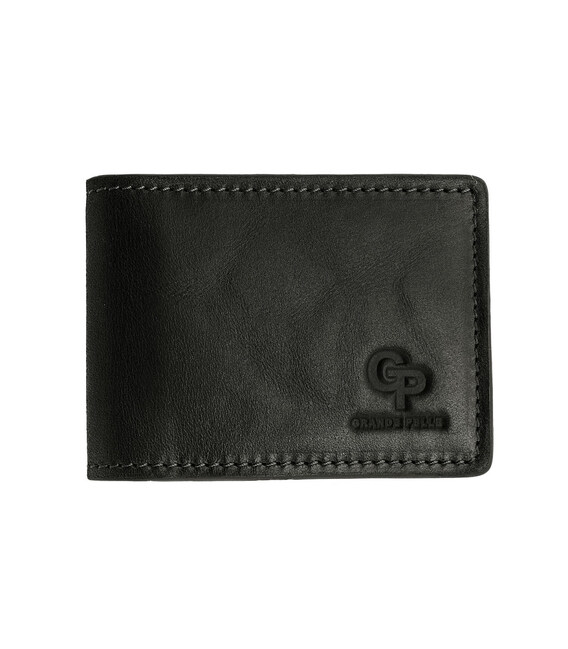 Затискач Grande Pelle 107610 глянцева шкіра чорний фото, картинка, изображение