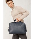 Кожаная деловая сумка Briefcase 2.0 синий Флотар фото, картинка, изображение