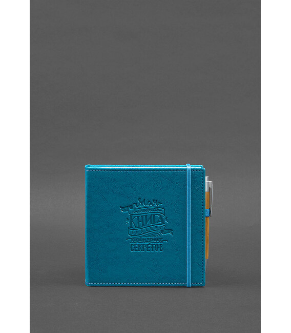 Кук-бук для записи рецептов Книга кулинарных секретов в голубой обложке фото, картинка, изображение