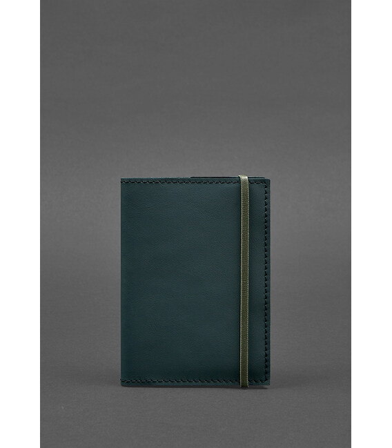 Кожаная обложка для паспорта 1.0 зеленая фото, картинка, изображение