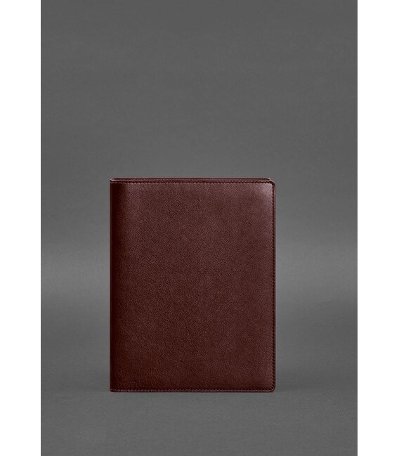 Кожаный блокнот на сегрегаторе (мягкая обложка на кольцах) 13.0 бордовый фото, картинка, изображение