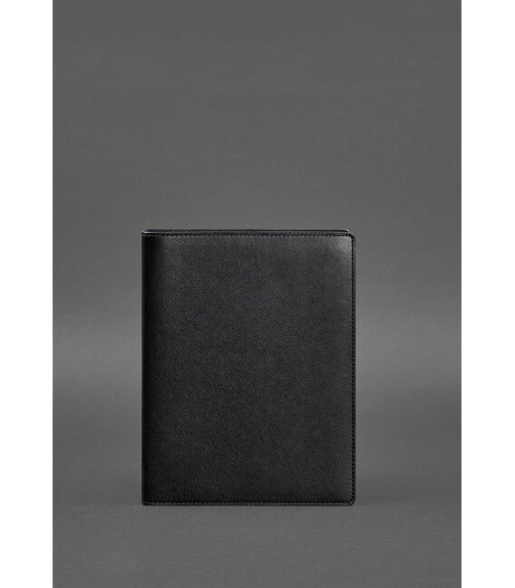 Кожаный блокнот на сегрегаторе (мягкая обложка на кольцах) 13.0 черный фото, картинка, изображение