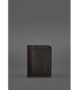 Шкіряна обкладинка для ID-паспорта і водійського посвідчення 4.0 коричнева картинка, зображення, фото