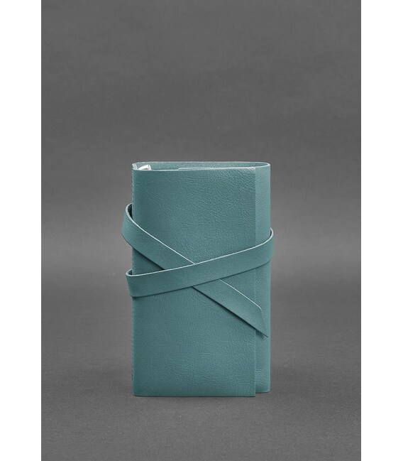 Женский кожаный блокнот (Софт-бук) 1.0 Бирюзовый фото, картинка, изображение