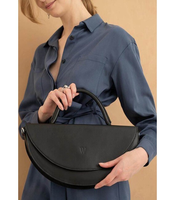 Женская кожаная сумка Сhris maxi черная фото, картинка, изображение