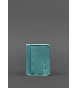 Шкіряна обкладинка для ID-паспорта і водійського повсідчення 4.0 бірюзова картинка, зображення, фото