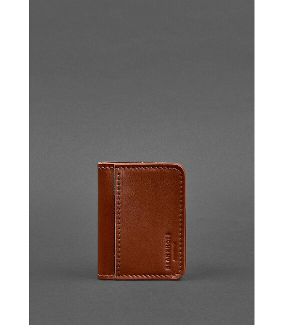 Кожаная обложка для ID-паспорта и водительских прав 4.0 светло-коричневая фото, картинка, изображение