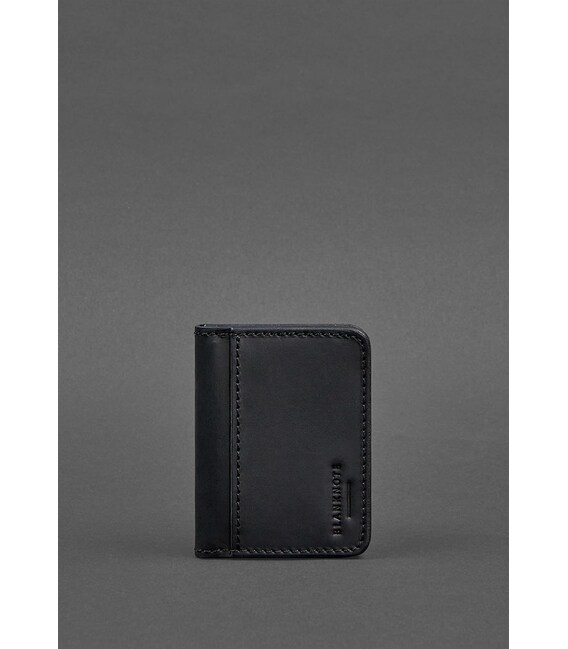 Обкладинка для ID-паспорта і водійського повсідчення 4.0 чорна Crazy Horse картинка, зображення, фото