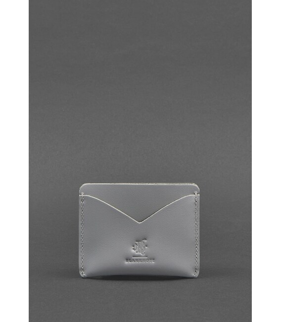 Женская кожаная визитница 5.0 серая фото, картинка, изображение