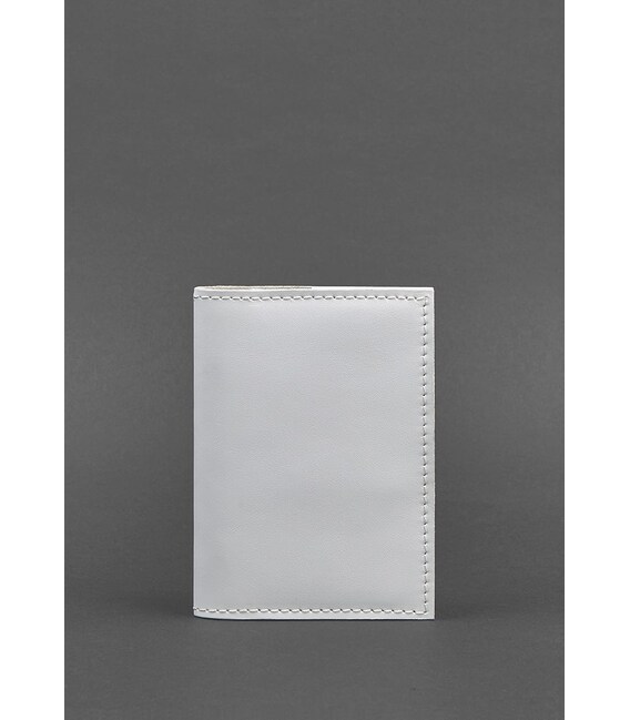 Кожаная обложка для паспорта и военного билета 1.2 белая фото, картинка, изображение