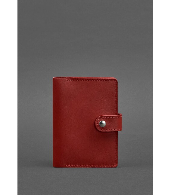 Шкіряна обкладинка для паспорта 3.0 червона картинка, зображення, фото