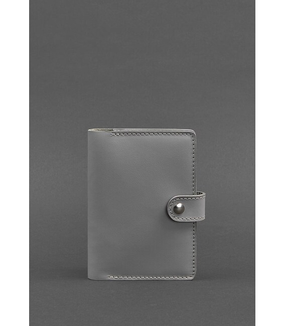 Шкіряна обкладинка для паспорта 3.0 сіра картинка, зображення, фото