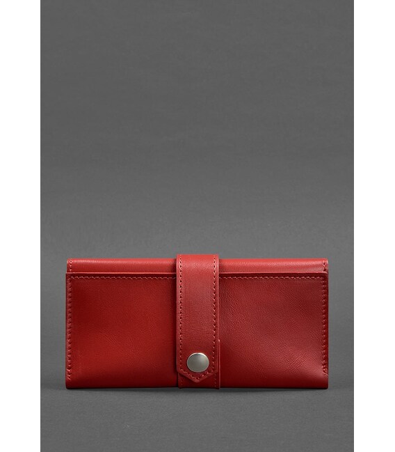 Кожаное женское портмоне 3.0 красное Krast фото, картинка, изображение