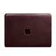 Кожаный чехол для MacBook 14 дюйм Бордовый Crazy Horse фото