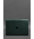 Кожаный чехол для MacBook 14 дюйм Зеленый Crazy Horse картинка, изображение, фото