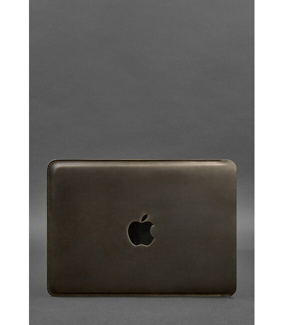 Шкіряний чохол для MacBook 14 дюйм Темно-коричневий Crazy Horse картинка, зображення, фото