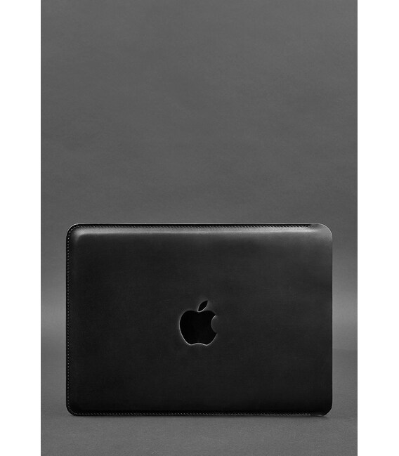 Шкіряний чохол для MacBook 14 дюйм Чорний Crazy Horse картинка, зображення, фото