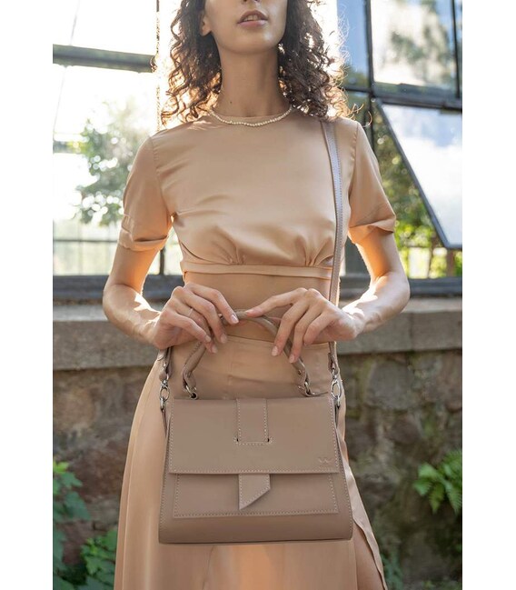 Жіноча шкіряна сумка Ester карамель краст картинка, зображення, фото