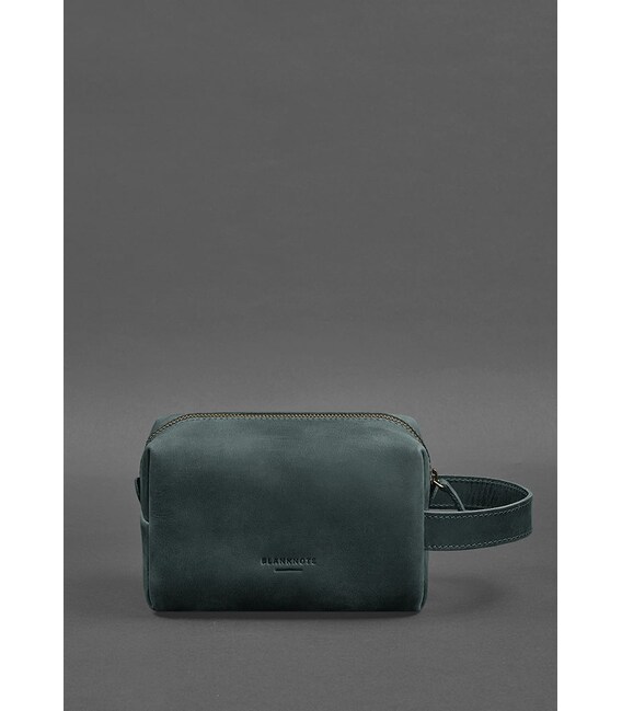 Шкіряна косметичка-несесер 5.0 Зелений Crazy Horse картинка, зображення, фото