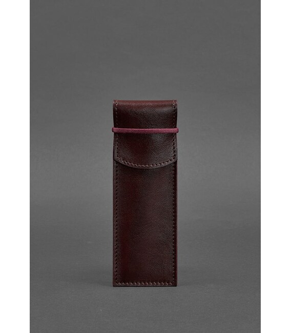 Кожаный чехол для ручек 1.0 бордовый фото, картинка, изображение