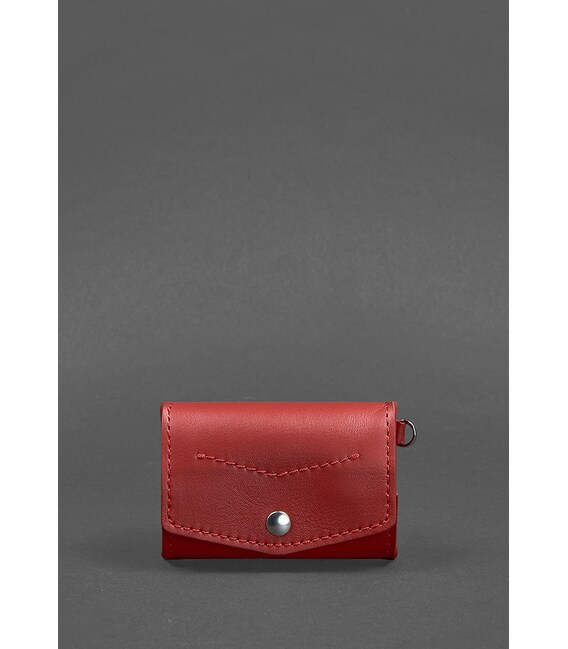 Жіноча шкіряна монетниця з клапаном 1.0 червоний картинка, зображення, фото