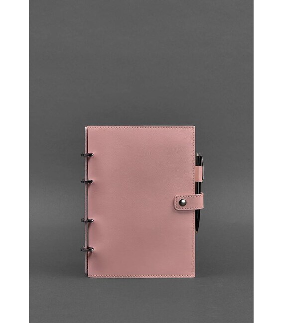 Шкіряний блокнот з датованим блоком (Софт-бук) 9.1 рожевий картинка, зображення, фото