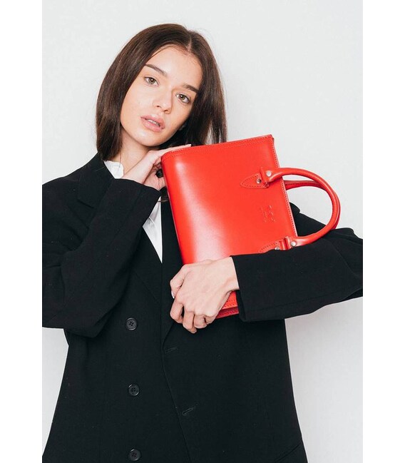 Жіноча шкіряна сумка Fancy червона картинка, зображення, фото