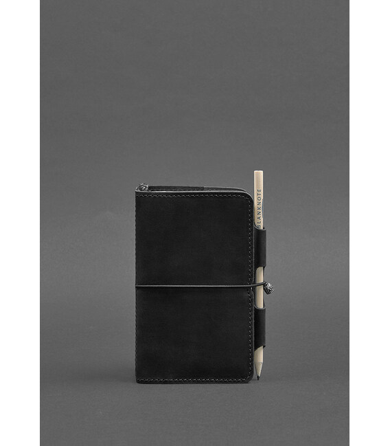 Кожаный блокнот (Софт-бук) 3.0 черный Crazy Horse фото, картинка, изображение