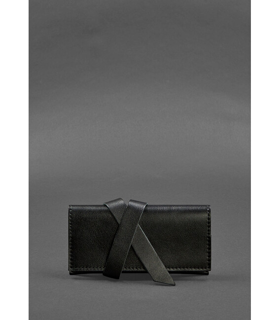 Кожаный кисет для табака 1.0 черный Краст фото, картинка, изображение