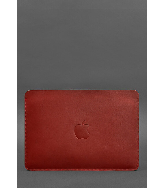 Чехол из натуральной кожи для MacBook 13 дюйм Красный фото, картинка, изображение