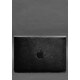 Кожаный чехол-конверт на магнитах для MacBook 15-16 дюйм Черный фото