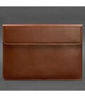 Кожаный чехол-конверт на магнитах для MacBook 15-16 дюйм Светло-коричневый картинка, изображение, фото