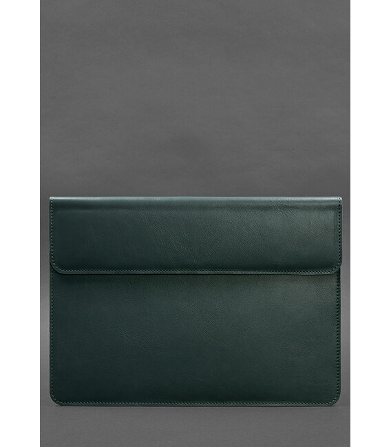 Кожаный чехол-конверт на магнитах для MacBook 15-16 дюйм Зеленый фото, картинка, изображение