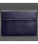 Кожаный чехол-конверт на магнитах для MacBook 15-16 дюйм Темно-синий фото, картинка, изображение