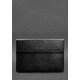Кожаный чехол-конверт на магнитах для MacBook 13 Черный фото