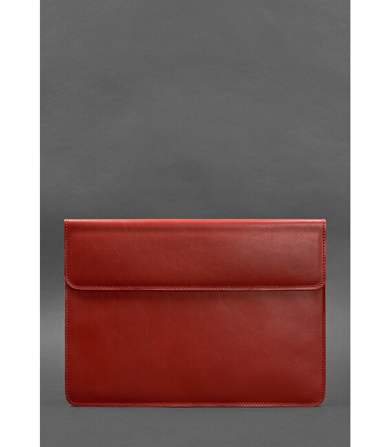 Шкіряний чохол-конверт на магнітах для MacBook 13 Червоний картинка, зображення, фото