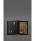 Кожаная обложка для ID-паспорта и водительских прав 4.1 коричневая с гербом Украины картинка, изображение, фото