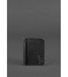 Шкіряна обкладинка для ID-паспорта і водійського повсідчення 4.1 чорна з гербом картинка, зображення, фото