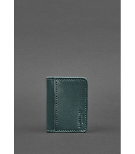 Шкіряна обкладинка для ID-паспорта і водійського повсідчення 4.1 зелена з гербом картинка, зображення, фото