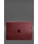 Кожаный чехол-конверт на магнитах для MacBook 14 Бордовый Crazy Horse фото, картинка, изображение