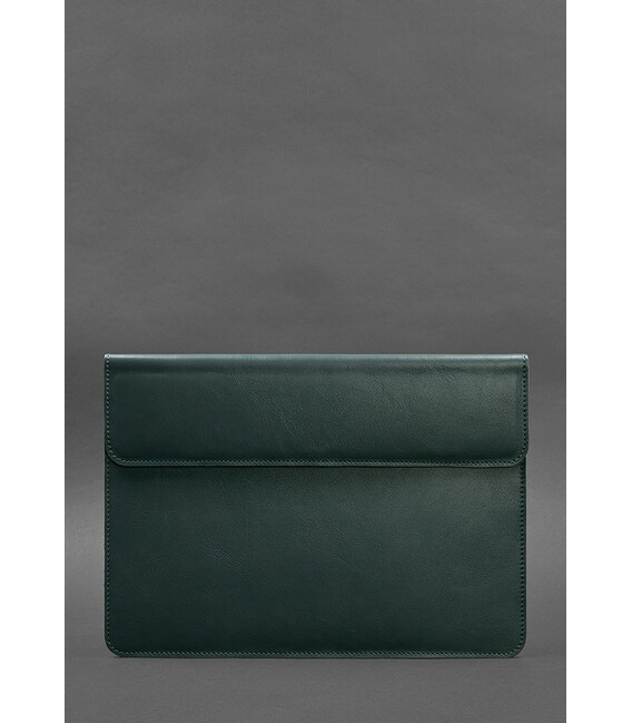 Кожаный чехол-конверт на магнитах для MacBook 14 Зеленый фото, картинка, изображение