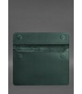 Кожаный чехол-конверт на магнитах для MacBook 14 Зеленый Crazy Horse фото, картинка, изображение