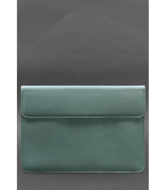 Кожаный чехол-конверт на магнитах для MacBook 15 дюйм Бирюзовый фото, картинка, изображение