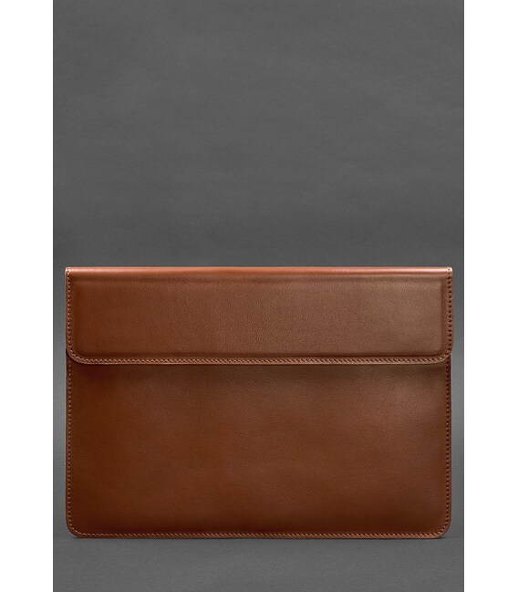 Шкіряний чохол-конверт на магнітах для MacBook 15 дюйм Світло-коричневий картинка, зображення, фото