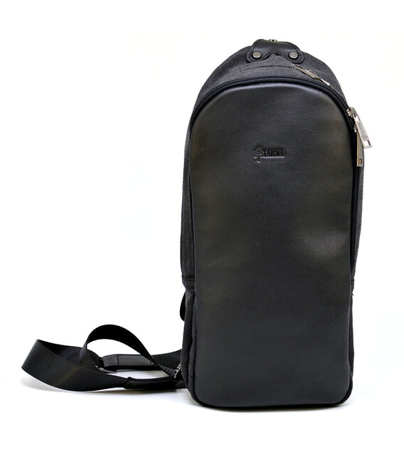 Слінг рюкзак шкіра та тканина канвас GAc-2017-4lx TARWA фото, картинка, изображение