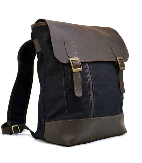 Рюкзак для ноутбука з канвасу та шкіри RGС-3880-3md від TARWA фото, картинка, изображение